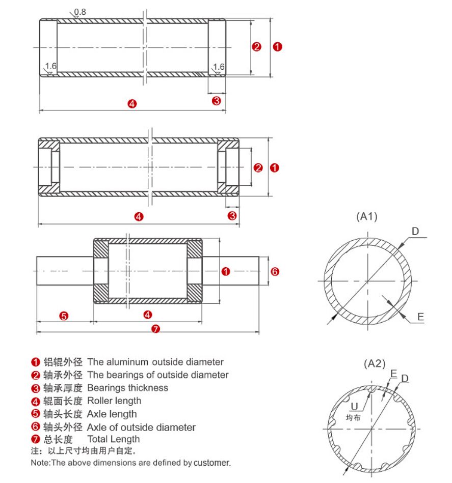 Aluminum guide roller-5