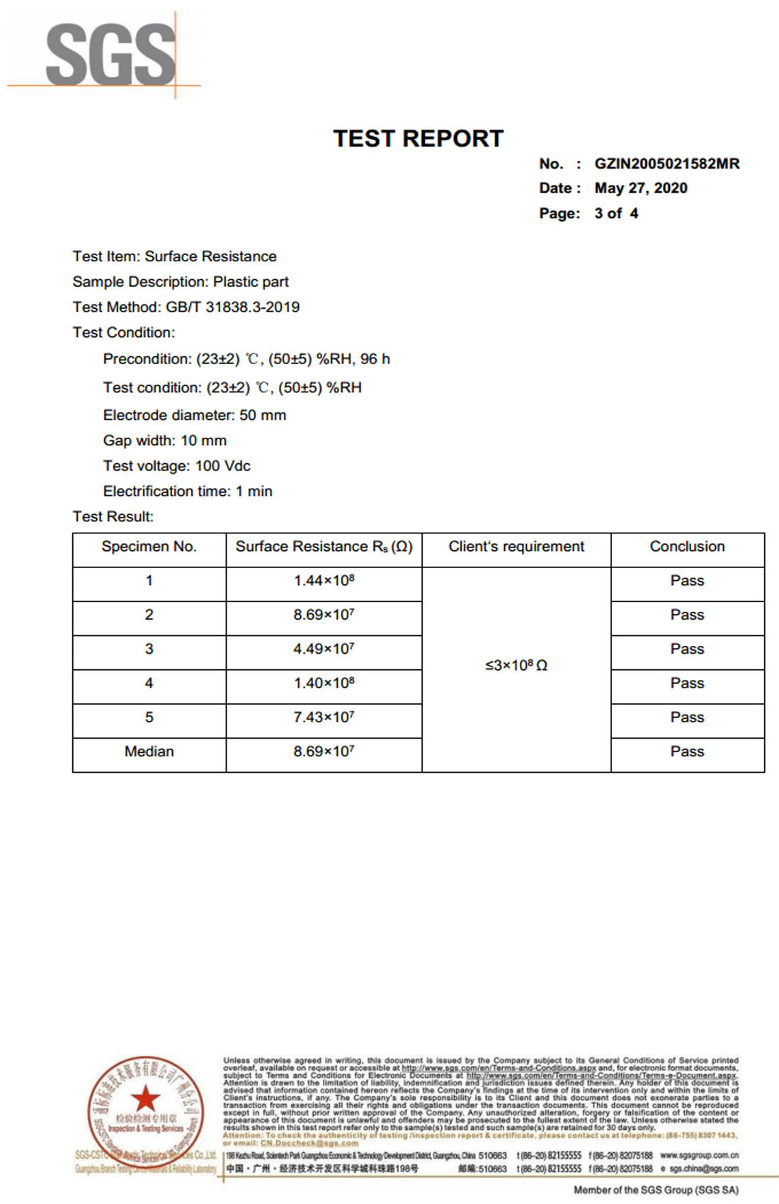 Antistatic PU sheet SGS Test Report-3