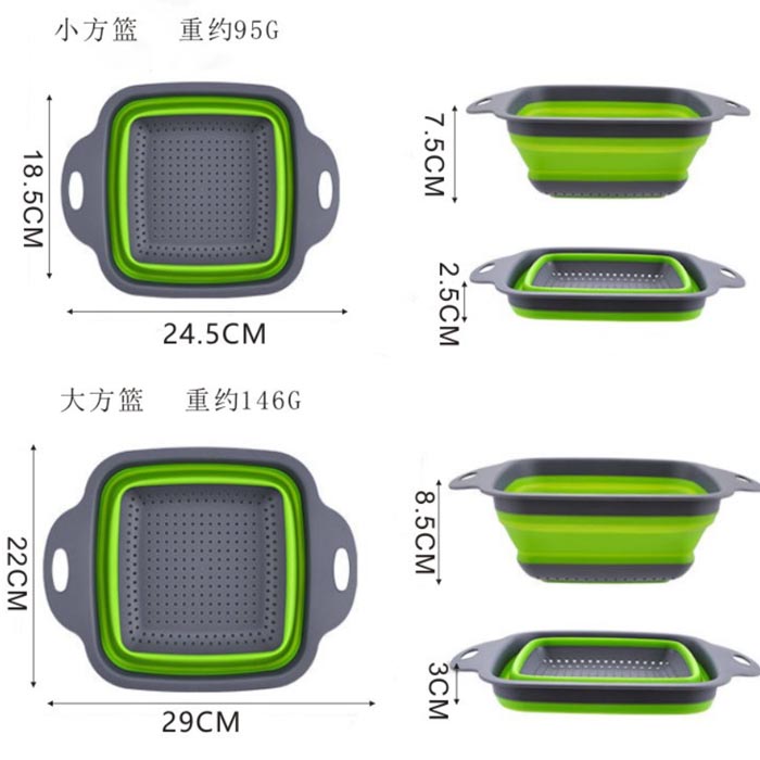 Foldable silicone drain basket-3