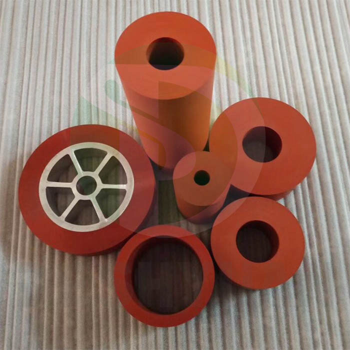 Hot stamping silicone wheel roller