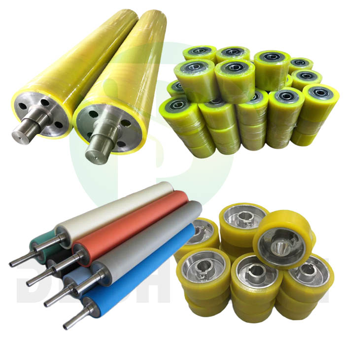 Polyurethane PU rubber rollers for industrial machines