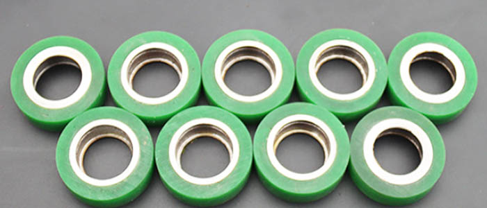Polyurethane rubber coated wheels-1