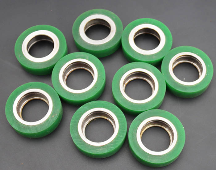 Polyurethane rubber coated wheels-3
