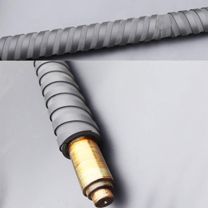 Polyurethane wear-resistant spiral groove conveyor roller-1