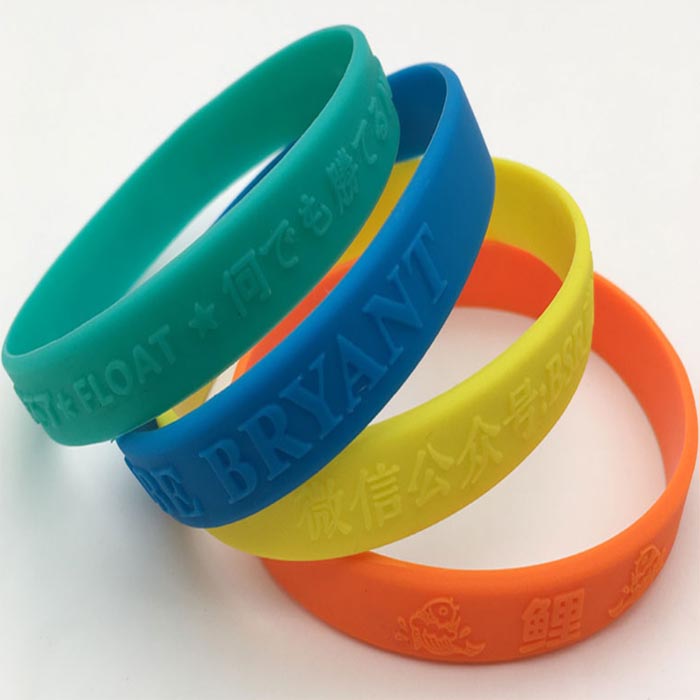 Printed lettering silicone bracelet wristband-1