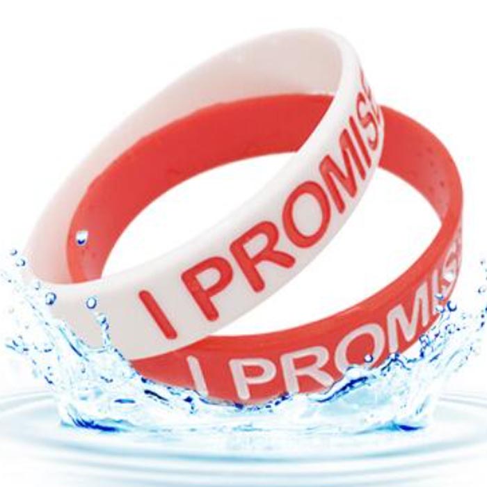 Printed lettering silicone bracelet wristband-3