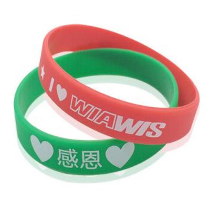 Printed lettering silicone bracelet wristband-4