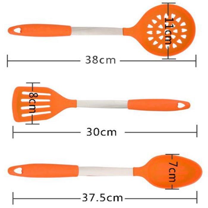Silicone tableware cutlery spoon knife fork-5
