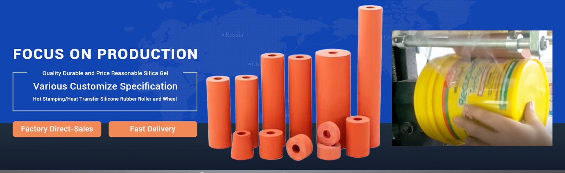 heat transfer silicone rubber roller