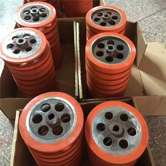 small rubber coated roller wheels-1
