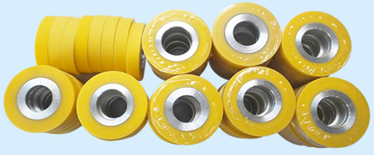 vulcanized polyurethane rubber wheels rubber roller price-1