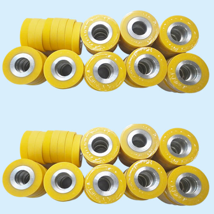 vulcanized polyurethane rubber wheels rubber roller price